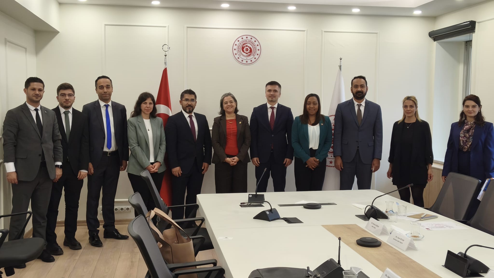 Yaifred Raquel Ron Aguilera and Adriana Tahiry Teran Diaz, Counsellors of the Embassy of Venezuela in Ankara, visited our Ministry.