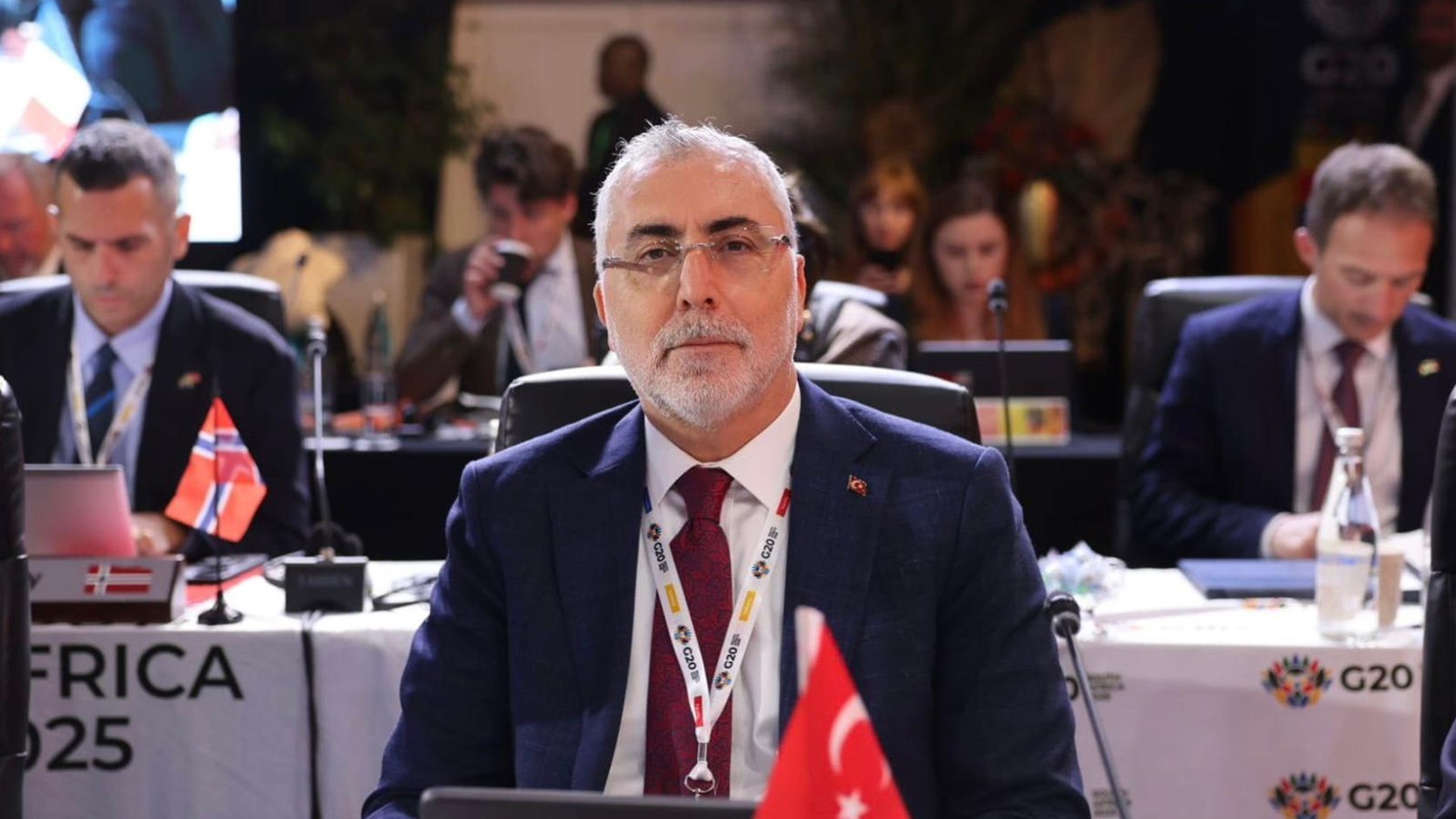 Minister of Labour and Social Security Prof. Dr. Vedat IŞIKHAN conveyed Türkiye's policies on youth, women and general employment to his global counterparts in two separate sessions at the G20 Labour and Employment Ministers' Meeting hosted by South Africa. In the sessions where the topics of youth employment, women's participation in the labour force and global inclusiveness prominently discussed, Minister IŞIKHAN shared Türkiye's experiences and future goals.