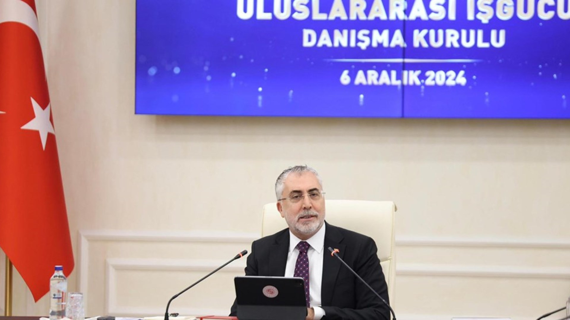 The first meeting of the International Labour Force Advisory Board, which was established by the Presidential Decree published in the Official Gazette on 6 April, was held under the chairmanship of Minister of Labour and Social Security Prof. Dr. Vedat Işıkhan.