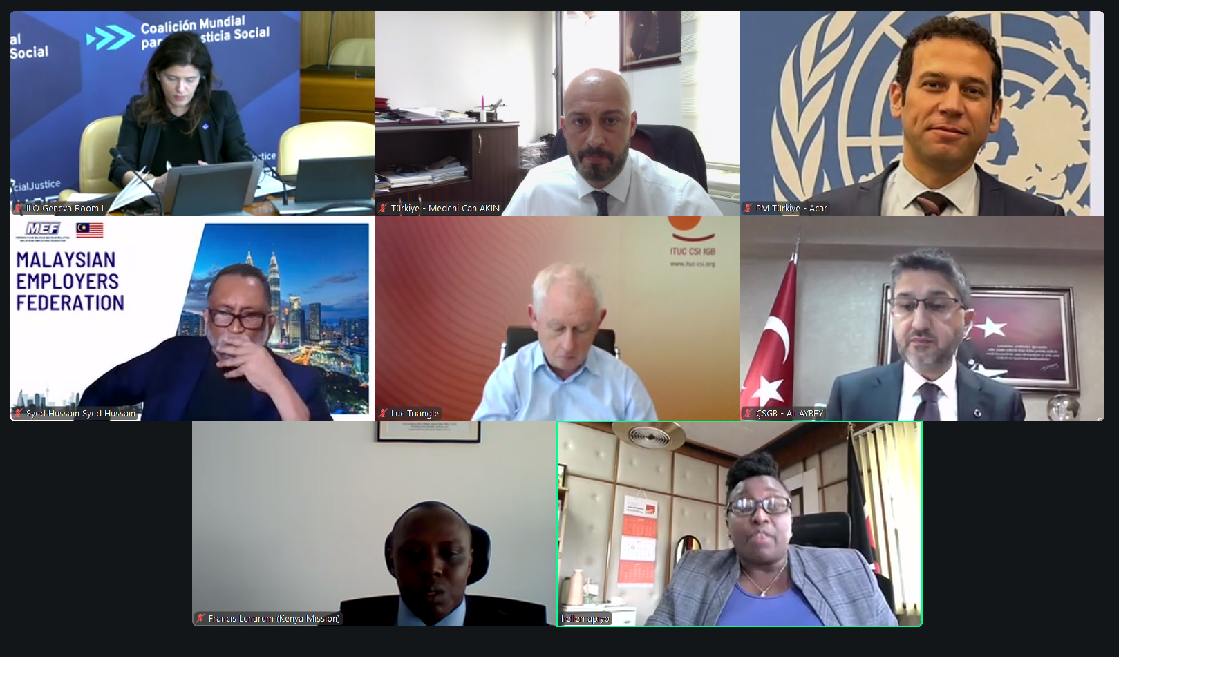 Genel Müdür Aybey, Küresel Sosyal Adalet Koalisyonu Koordinasyon Grubu Toplantısına Katıldı 