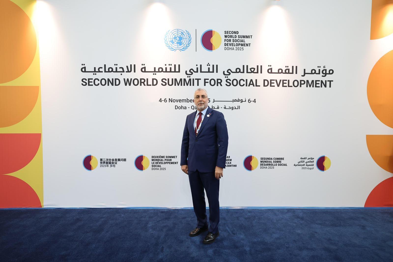 Sayın Bakanımız Prof. Dr. Vedat Işıkhan Katar’ın Ev Sahipliğinde Doha’da Düzenlen II. Dünya Sosyal Kalkınma Zirvesi’ne katıldı 