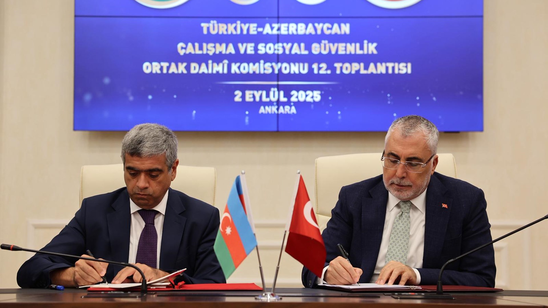Türkiye-Azerbaycan Bakanlıklararası Ortak Daimi Komisyonu 12’nci Toplantısı Çalışma ve Sosyal Güvenlik Bakanlığı’nda Gerçekleşti