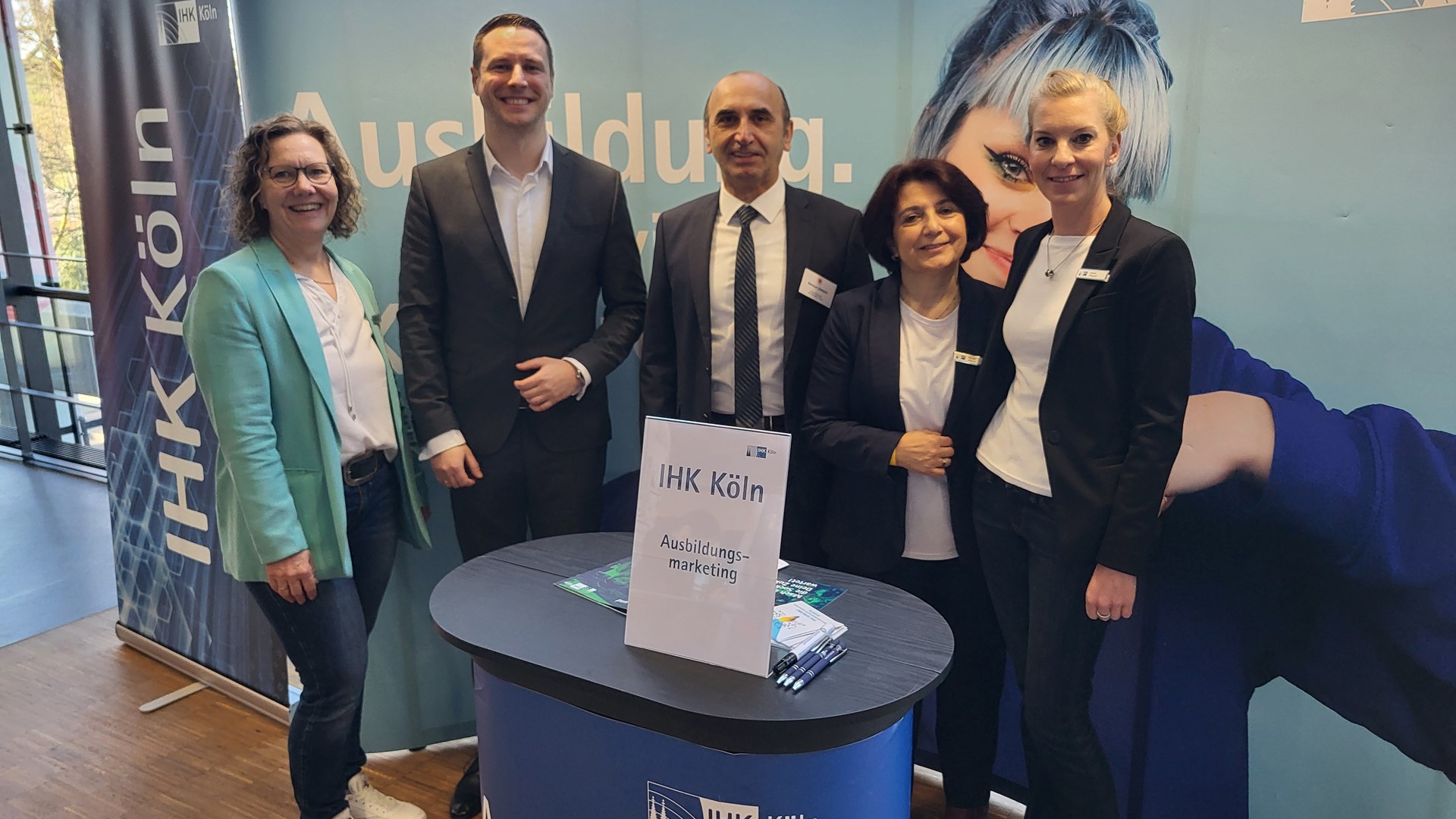 Speed-Dating Event organized by Cologne Chamber of Industry and Trade with the participation of 90 firms on vocational training venues was held in Rhein Energie Stadium in Cologne on 19.03.2025.