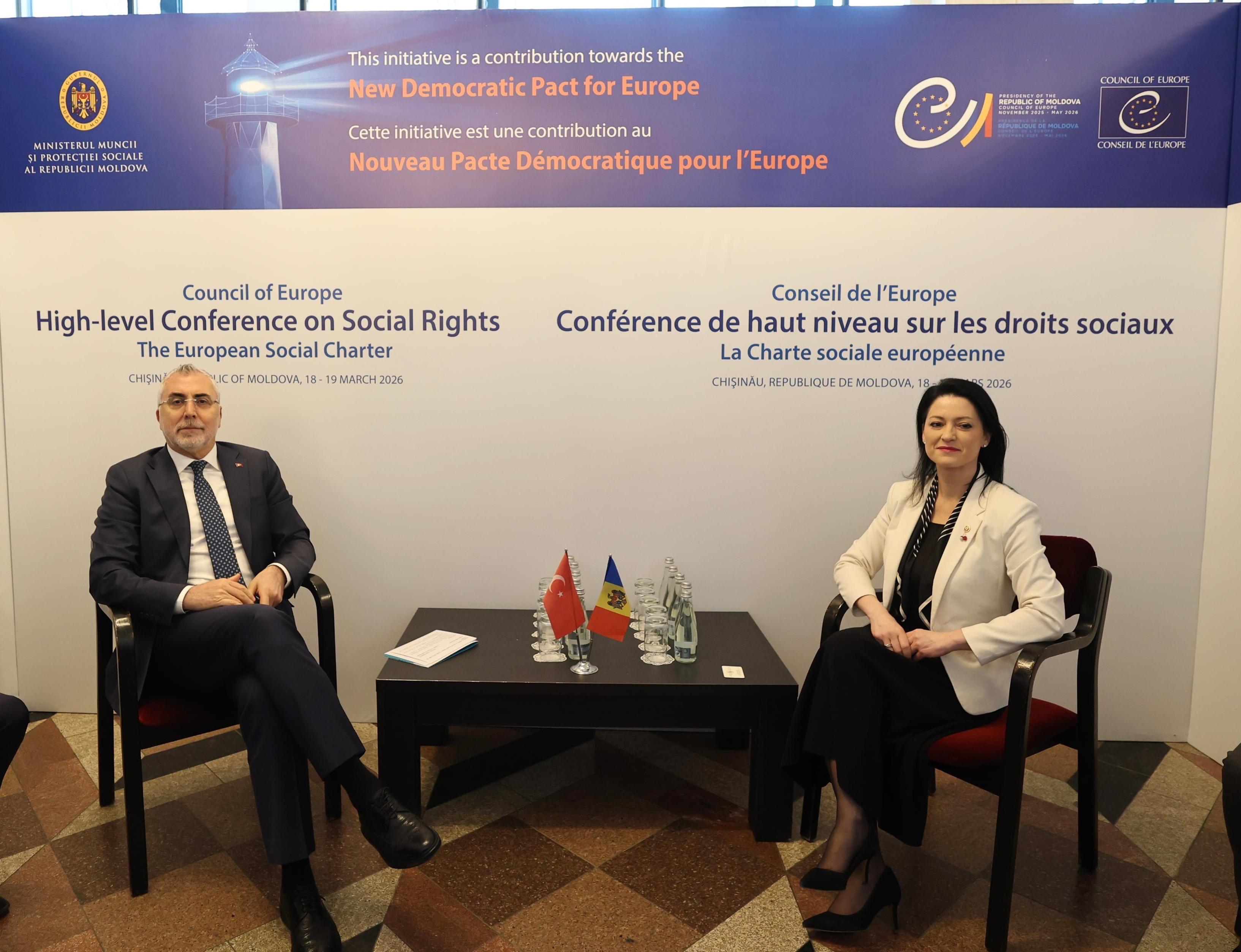 Bakan Işıkhan, Moldova’da Avrupa Konseyi Sosyal Haklara İlişkin Yüksek Düzeyli Konferansı’na Katıldı