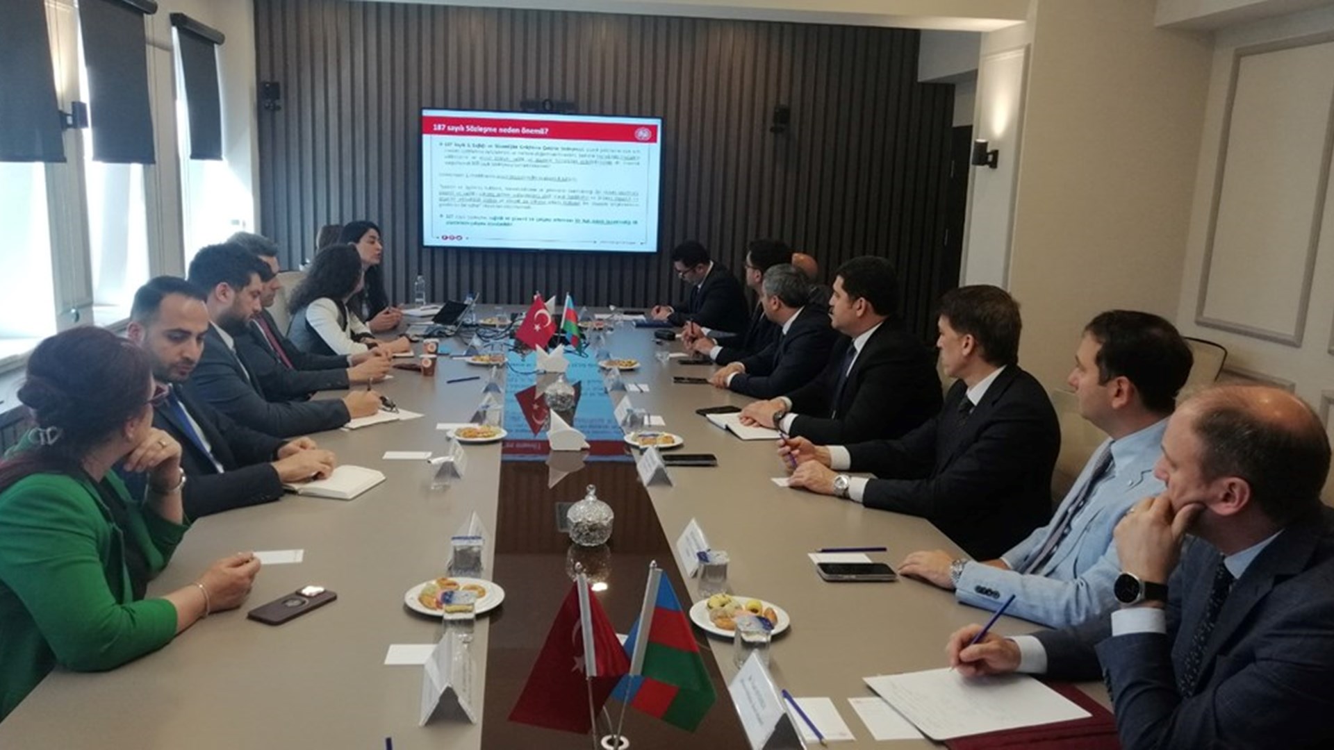 Within the framework of the ongoing strong and constructive cooperation between our Ministry and the Ministry of Labour and Social Protection of the People of Azerbaijan, a delegation consisting of representatives of the Ministry of Labour and Social Protection of the People of Azerbaijan, the State Labour Inspection Agency and the Confederation of Trade Unions of Azerbaijan made a working visit to our Ministry between 15-19 April 2024.