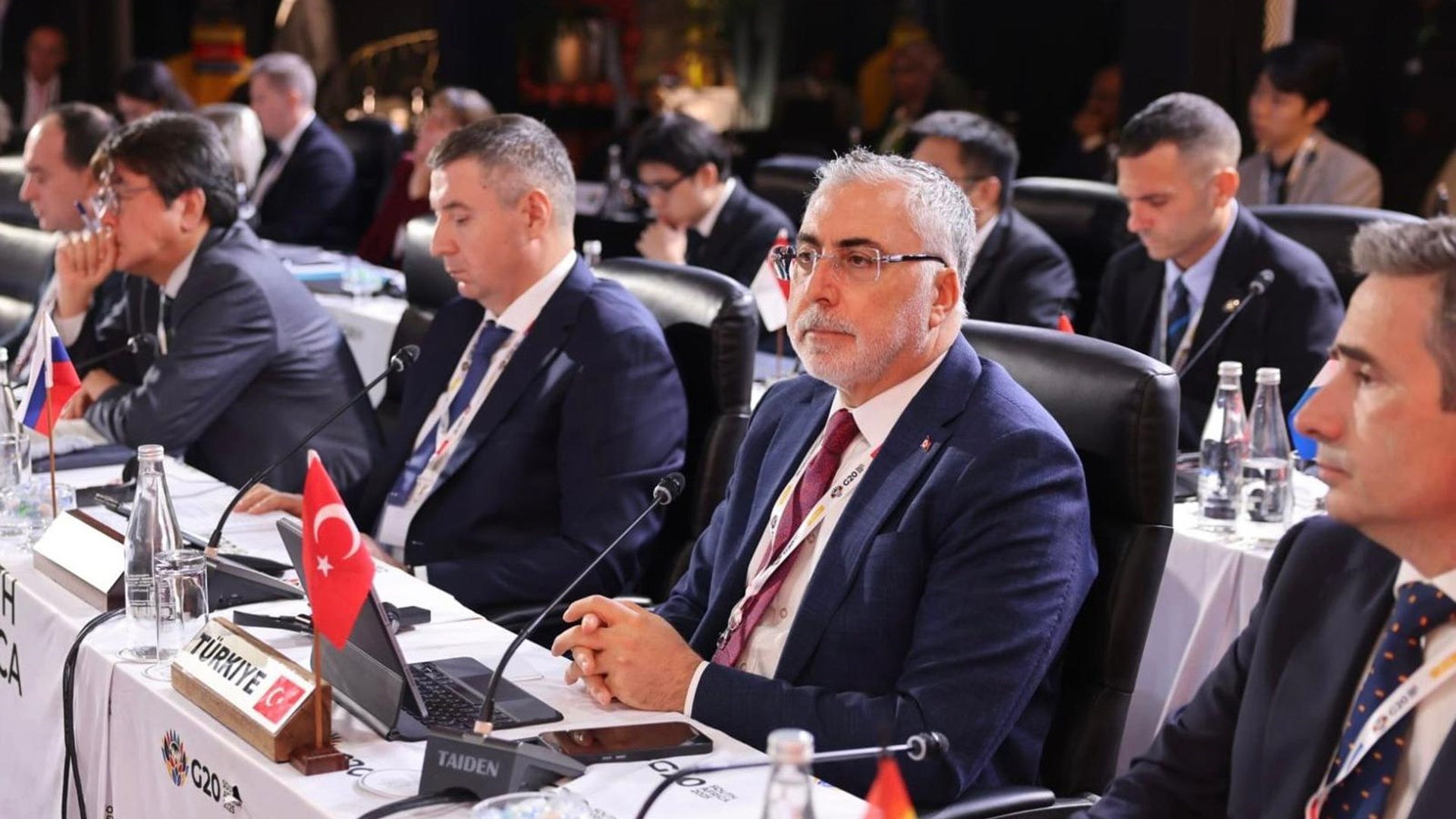 Minister of Labour and Social Security Prof. Dr. Vedat IŞIKHAN conveyed Türkiye's policies on youth, women and general employment to his global counterparts in two separate sessions at the G20 Labour and Employment Ministers' Meeting hosted by South Africa. In the sessions where the topics of youth employment, women's participation in the labour force and global inclusiveness prominently discussed, Minister IŞIKHAN shared Türkiye's experiences and future goals.