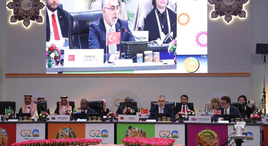Minister of Labour and Social Security Vedat Işıkhan addressed a speech at G20 Labour and Employment Ministers’ Meeting held in India.