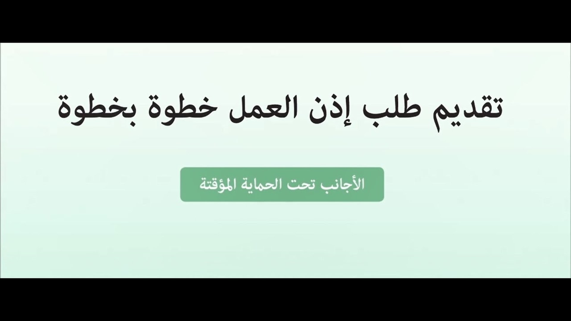 تقديم طلب إذن العمل خطوة بخطوةالأجانب تحت الحماية المؤقتة