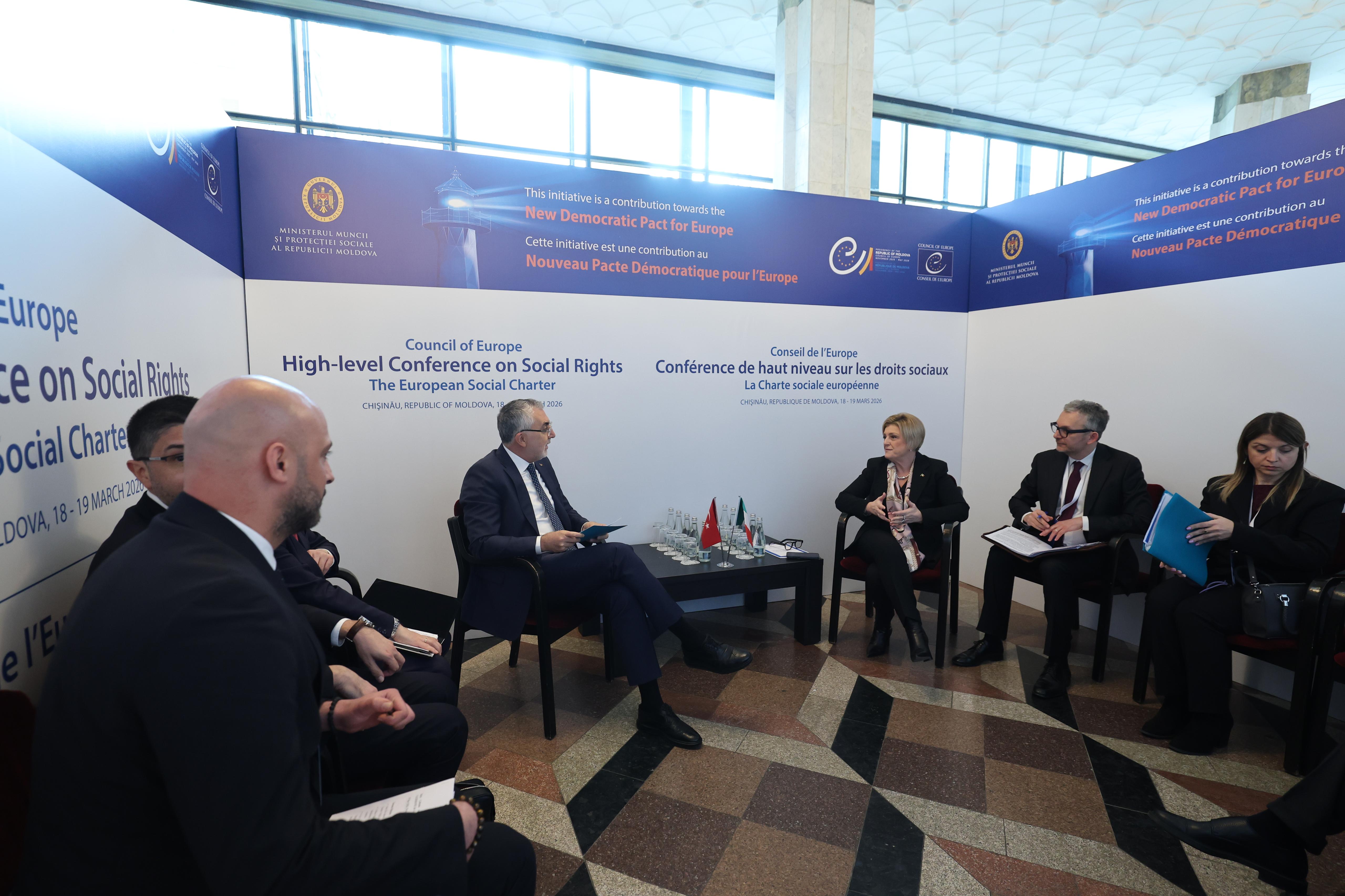 Bakan Işıkhan, Moldova’da Avrupa Konseyi Sosyal Haklara İlişkin Yüksek Düzeyli Konferansı’na Katıldı