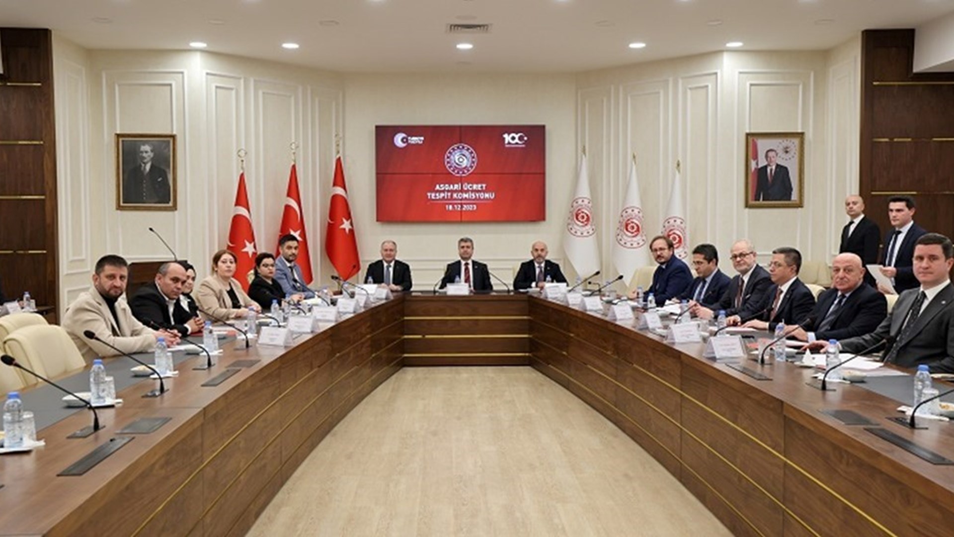 The second meeting of the Minimum Wage Determination Commission, within the scope of its work to determine the minimum wage that will be valid in 2024, was hosted by the Ministry of Labor and Social Security.