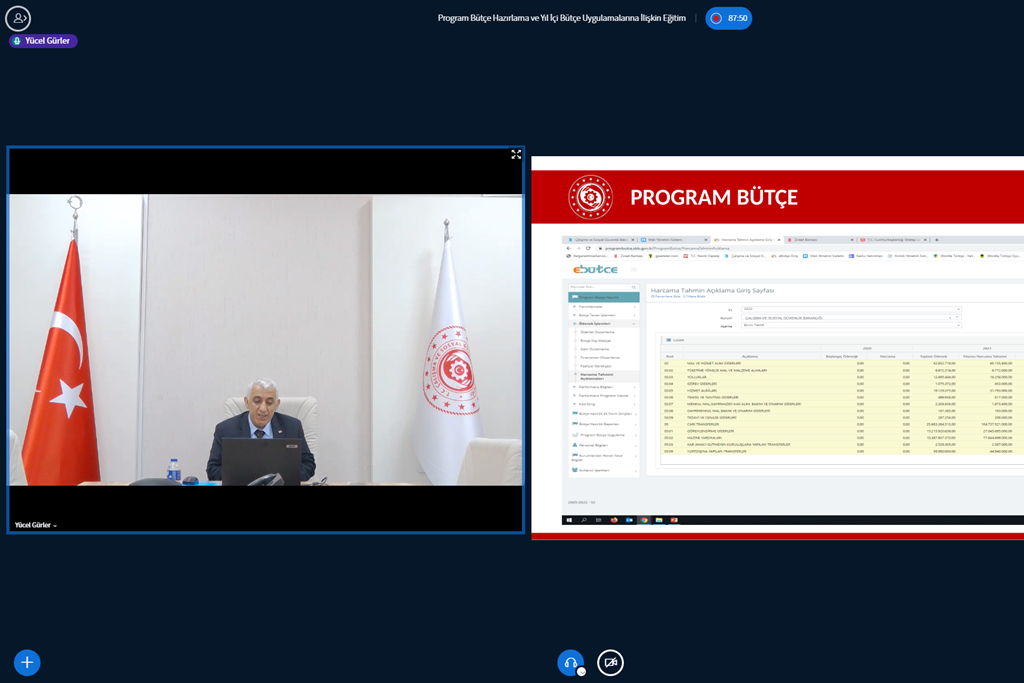 "Program Bütçe Hazırlama ve Yıl İçi Bütçe Uygulamalarına İlişkin Eğitim" gerçekleştirildi.
