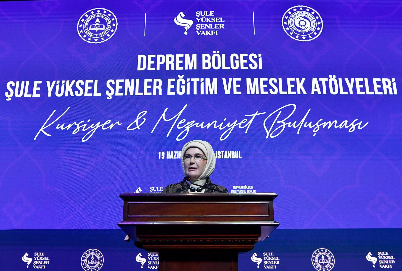 Bakan Işıkhan, Deprem Bölgesi Şule Yüksel Şenler Eğitim ve Meslek Atölyeleri Kursiyer ve Mezuniyet Buluşması Programı’na Katıldı