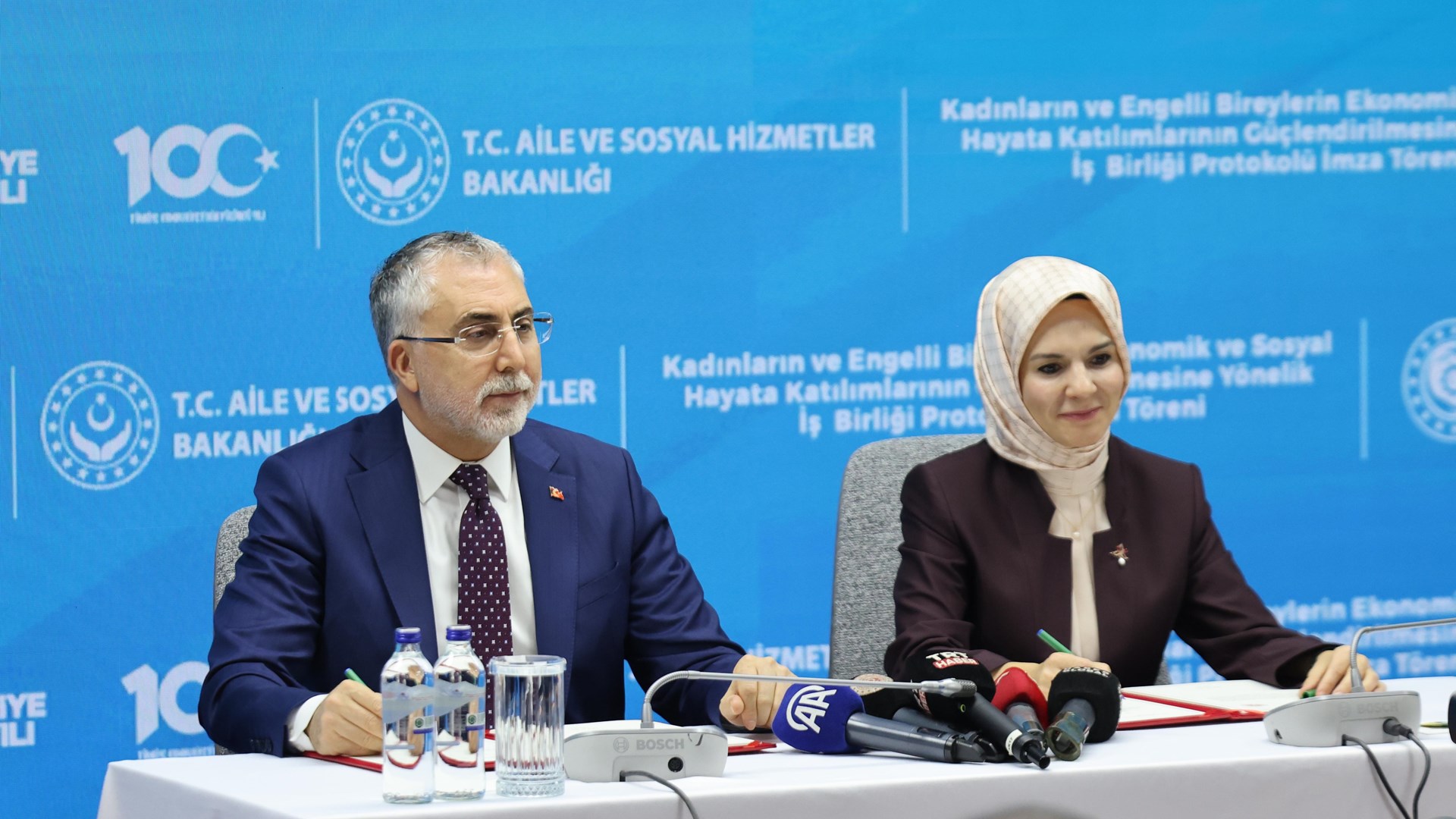 Bakan Işıkhan, Kadınların ve Engelli Bireylerin Ekonomik ve Sosyal Hayata Katılımlarının Güçlendirilmesine Yönelik İş Birliği Protokolü İmza Töreni’ne Katıldı